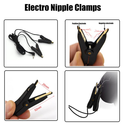 Teaser Electric Shock Sex Toys,Electro Pulse Anal Plug Penis Plug Nipple Clamp Cock Ring,Strong Power Box,SM Product Accessories