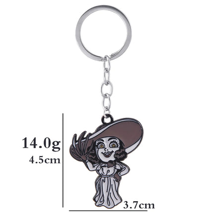 Game Residents Evils 8 Village Keychain Vintage Six-Winged Unborn Key Pendant Keyring For Men Women Bag Car Key Holder Jewelry