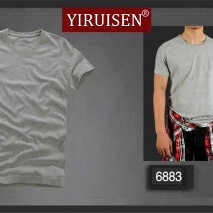Men Tshirt 100% Cotton Solid Color O-Neck Short Sleeve T shirt Male High Quality Tops Soft Clothing