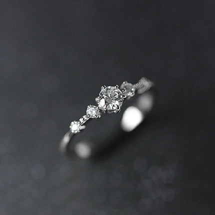 Huitan Delicate Thin Rings for Women Silver Color/Gold Color Shiny CZ Fancy Wedding Eternity Rings Fashion Accessories Jewelry