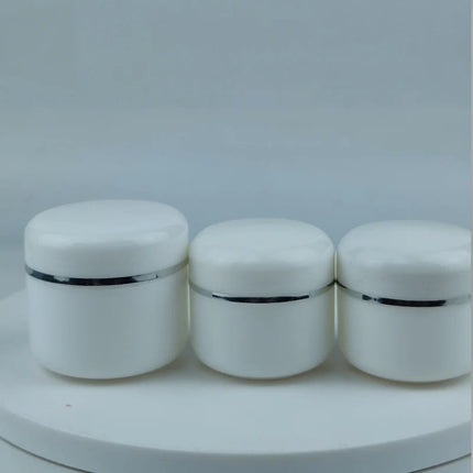 30Pcs/Pack 20g 30g 50g Cream Jar White Plastic Makeup Container Sample Cosmetics Box Empty Makeup Jar Pot Refillable Bottles