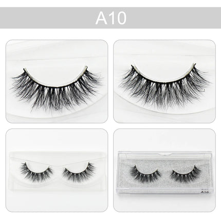 LEHUAMAO 3D Mink Eyelash Fluffy Cross Thick Natural Fake Eyelashes Lashes Dramatic Makeup Eye Lashes Handmade False Eyelash