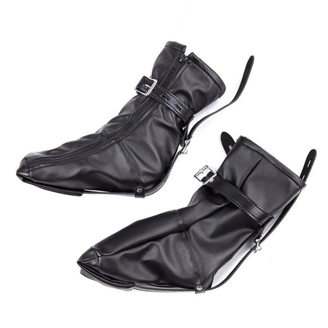 BDSM Bondage Soft Leather Padded Boot,Dog Paw Crawling Mitts Dog Gloves,Ankle Cuffs Bound Leg Strap,Puppy Play Role Play Sex Toy