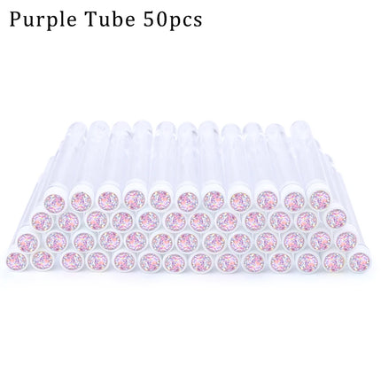 50/100pcs Diamond Eyebrow Brush Tube Disposable Eyelash Brush Reusable Crystal Eyelash Brush Replaceable Dust-proof Makeup Sets