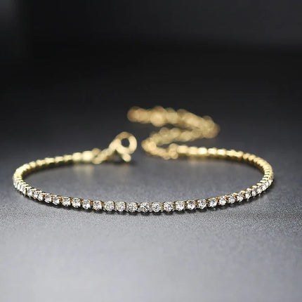 Iced Out 4MM Zircon Tennis Anklet Bracelet for Women Dazzling Bracelet on The Leg Chain Sexy Decoration on Foot Fashion Jewelry