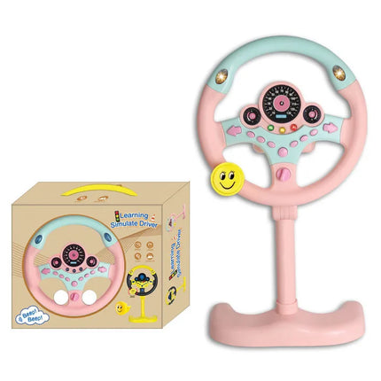 Electronic Simulation Steering Wheel With Light And Sound Early Education Puzzle Co-Pilot Sports Car Steering Wheel Toy Boy Gift