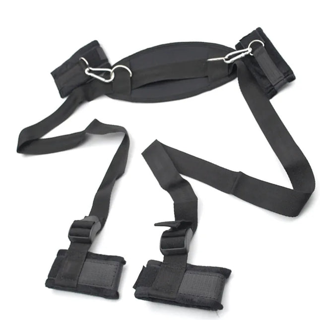 BDSM bondage handcuff foot cuffs Fetish collar Sling back Strap On Sex Toys for Couples Hogtie Unlock New Restraint Experiences