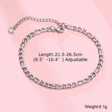 Rope Anklet, Stainless Steel Rope Ankle, Anklets Bracelets for Men Women, Adjustable Twisted Rope Bracelet Gift