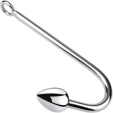 Small medium large 3 balls set metal anal hook beads head butt plug dilator prostate massager insert bdsm sex toy for male