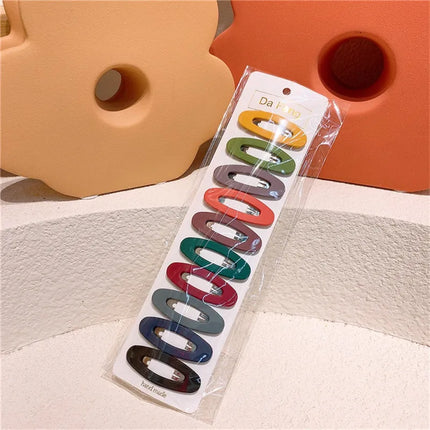 10Pcs/Set Baby Girl Hair Clips Kid Cute Colorful Hairpins Water Droplets Bangs Barrette Headdress Children Hairs BB Clip Hairpin