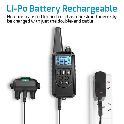 800m Electric Dog Training Collar Product Acessories with LCD Display Pet Remote Control Waterproof Rechargeable Collars