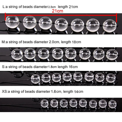 Female Glass Anal Beads Vaginal Balls Masturbation Anal Plug Butt Sex Toy Female Sex Products Vagina Kegel Balls for Women
