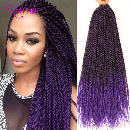 Synthetic Senegalese Twist Hair Extensions Crochet Hair Braids Senegalese Ombre Braiding Hair Crochet Braid Hair Box Braids Hair