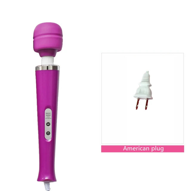 BLACKWOLF New 10 Speeds Magic Wand Massager Big Magic Wand Massage Stick AV Vibrators Sexy Clit Sex Toys for Women European plug