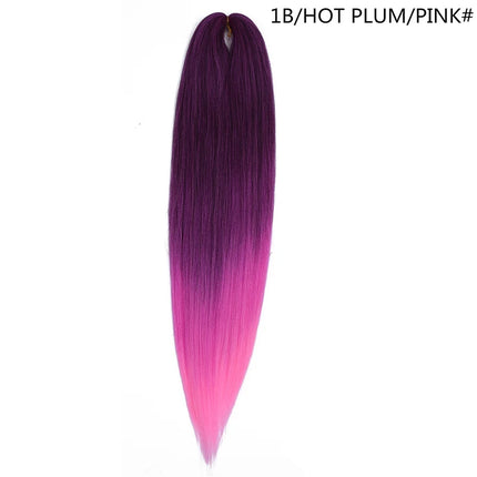 Miss Rola Synthetic 26 Inches 75g Kanekalon Hair Wholesale Bulk Braid Hair Extension Pre Stretched Pink Blonde Twist Jumbo Braid