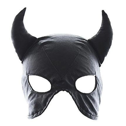 Leather Padded Hood Mask Blindfold Head Restraint Harness Mask, BDSM Bondage Gimp,Sexy Costume