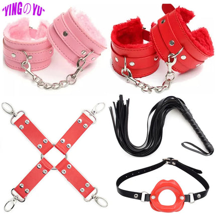 BDSM Bondage Restraint Fetish Slave Handcuffs Ankle Cuffs Adult Games Erotic Sex Toys For Women Men 18 Couples Role Play Cosplay