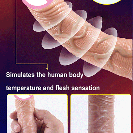 Telescopic Vibrating Thrusting Realistic Dildo Female Masturbation With Suction Cup Heating Penis Remote Control Dick For Women