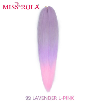 Miss Rola Synthetic 26 Inches 75g Kanekalon Hair Wholesale Bulk Braid Hair Extension Pre Stretched Pink Blonde Twist Jumbo Braid