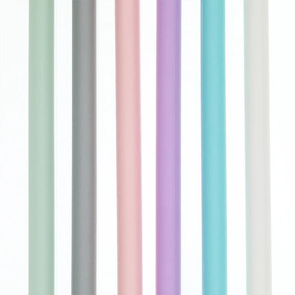 6pcs Reusable Silicone Drinking Straws Creative milk straws Sturdy Bent Straight Boba Straw Cleaning Brush Bar Party Accessory