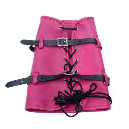 BDSM Bondage Leg Binder,PU Leather Bound Legs Straps Restraint Slave Lockable Ankle Cuff Sex SM Adult Game Sex Toy For Women Men