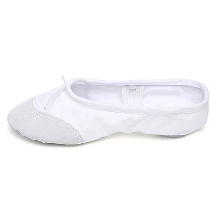 Girls Ballet Shoes Canvas Flat Ballet Dancing Slippers Dance Shoes For Adult Women Kids Children Classic Split-Sole Soft Leather