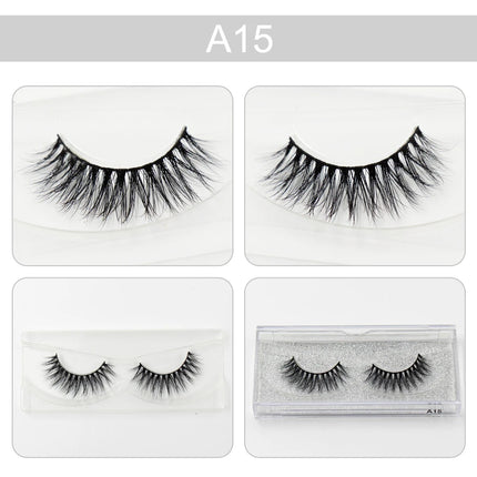 LEHUAMAO 3D Mink Eyelash Fluffy Cross Thick Natural Fake Eyelashes Lashes Dramatic Makeup Eye Lashes Handmade False Eyelash