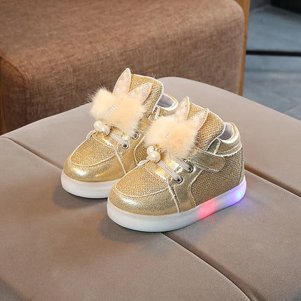 Children's Led Sneakers Girls Glowing Kids Shoes for Girls Luminous Girls Sneakers Baby Kid Shoes with Backlight Sole