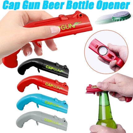 Cap Gun Beer Bottle Opener Flying Cap Launcher Shooter Party Bar Tool Gift Abridor De Garrafa Drinking Game Kitchen Tool Gadgets