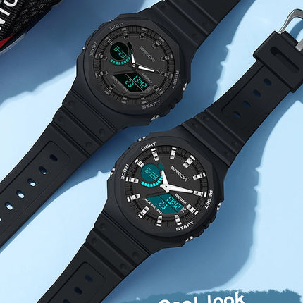SANDA Outdoor Sports Watches Men Ms LED Digital Watches Military Waterproof Date Electronic Watch Boy Girl Relogio Masculino