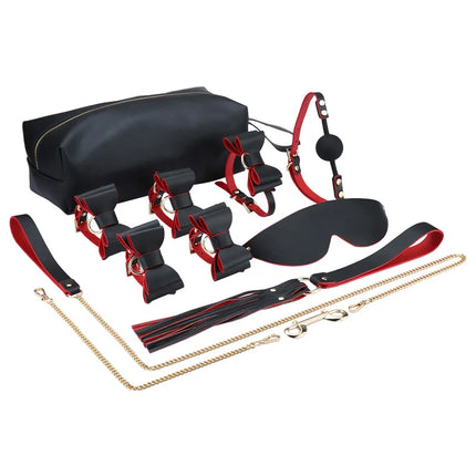 New High-ranking Player Sex Toys for Couples Exotic Accessories BDSM Sex Bondage Set Erotic Bowknot Handcuffs Whip Rope Game