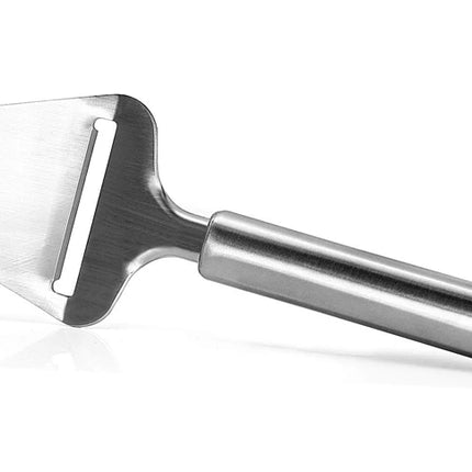 LMETJMA Stainless Steel Cheese Slicer Heavy Duty Plane Cheese Cutter Non-Stick Cheese Slicer Knife Server KC0331
