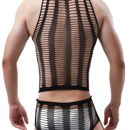 SHENGRENMEI Man Fetish Body Suits Men's Boyfriend Gifts Sexy Underwear Fishnet Lingerie Sissy Male Erotic Nightwear Dropshipping