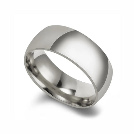 Letdiffery Simple 2/4/6/8mm Stainless Steel Wedding Rings Golden Smooth Women Men Couple Ring Fashion Jewelry