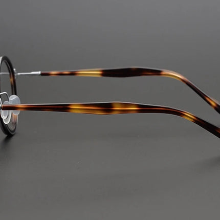 Top Quality Retro Round Glasses Frame Japanese Handmade Titanium Ultralight Men Eyeglasses Women Eyewear Acetate Korean Fashion