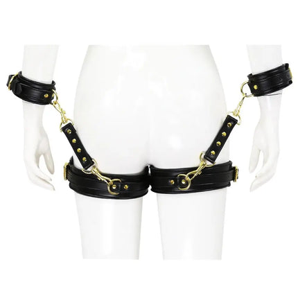 Thierry Bondage Restraint Adult Games Sex Toys For Woman,Thigh Cuffs, Handcuffs, Leg Cuffs Connection Belt,  Erotic Fetish Slave