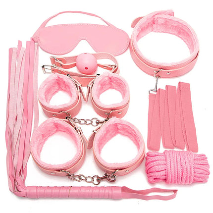 7Pcs/set bdsm bondage Sex Toys for Couples Exotic Accessories Sexy Whip Eye Mask Neck collar Rope Sex Shop