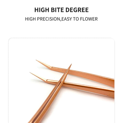 NATUHANA Anti-static Straight Eyelash Extension Tweezers Industrial Precision Curved Straight Lash Eyebrow Tweezers Makeup Tools