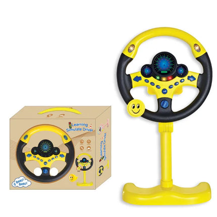 Electronic Simulation Steering Wheel With Light And Sound Early Education Puzzle Co-Pilot Sports Car Steering Wheel Toy Boy Gift