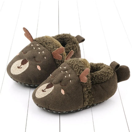 Super Keep Warm Infant Slippers Toddler Baby Shoes Baby Boy Girl Knit Crib Shoes Cute Cartoon Anti-slip Prewalker Baby Slippers