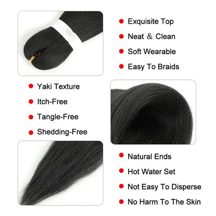 16/20/22/26/30/42/48Inch Braiding Hair Pre Stretched Long Jumbo Braid Hair Synthetic Box Braids Extension Yaki Texture Fake Hair