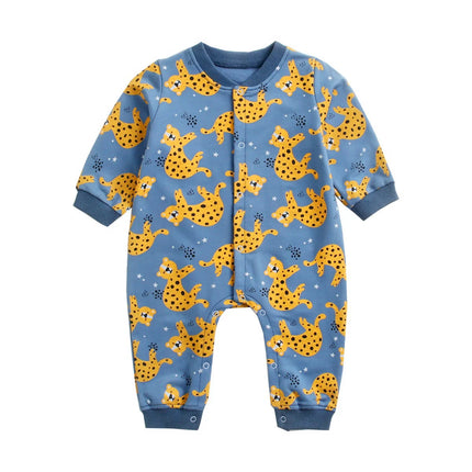 Sanlutoz Cartoon Baby Rompers Cotton Long Sleeve Infants Jumpsuits Cute Autumn Winter Toddler Clothes