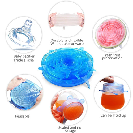 Silicone Stretch Lids Set / Couvercles Silicone Extensibles