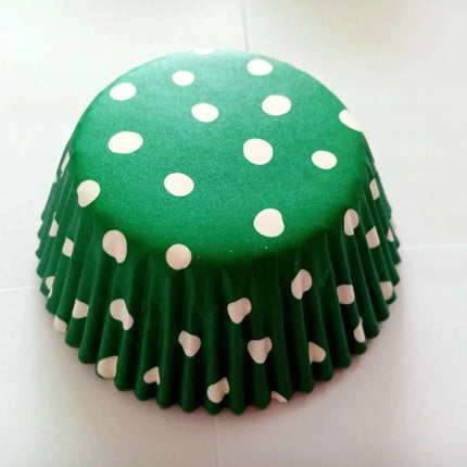 100X plain Solid color Paper Cupcake Liners White Purple Navy Blue Brown Green Yellow Red Polka Dot muffin baking Cup cake mold