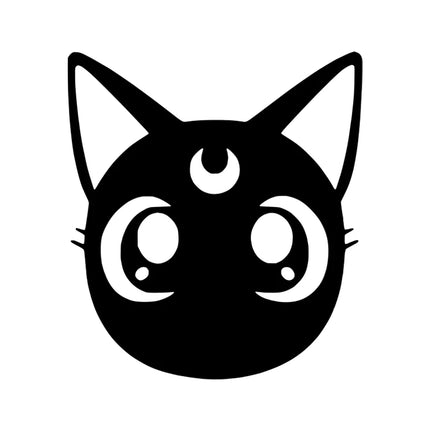Solar System Luna Moon Girl Cartoon Anime Vinyl Art Sticker Car Window Decor, Tokyopop Princess Laptop Decals for MacBook Pro