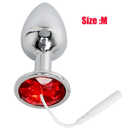 Medical Themed Electric Shock Anal Vaginal Plug Electro Stimulation Peins Ring Cock Cage Penis Plug SM Adult Sex Toys For Couple