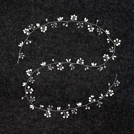 Crystal Pearl Tiaras Hairbands Hairpins Bridesmaid Diamante Vine Decoration Hair Accessories Bridal Wedding Jewelry Headwear