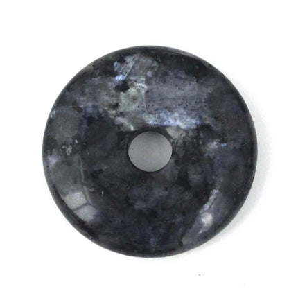 Natural Healing Amethyst Crystal Lapis Lazuli Labradorite Stone 30mm Donut Beads Reiki Chakra Pendant Fit Necklace Jewelry DIY