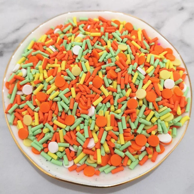 50g 5mm Noodles Mouse Shape Clay Colorful Sprinkles for Scrapbooking, Crafts Making, DIY Slime