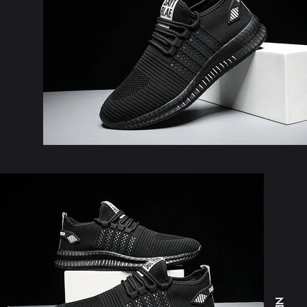 Fashion Sneakers Lightweight Men Casual Shoes Breathable Male Footwear Lace Up Walking Shoe